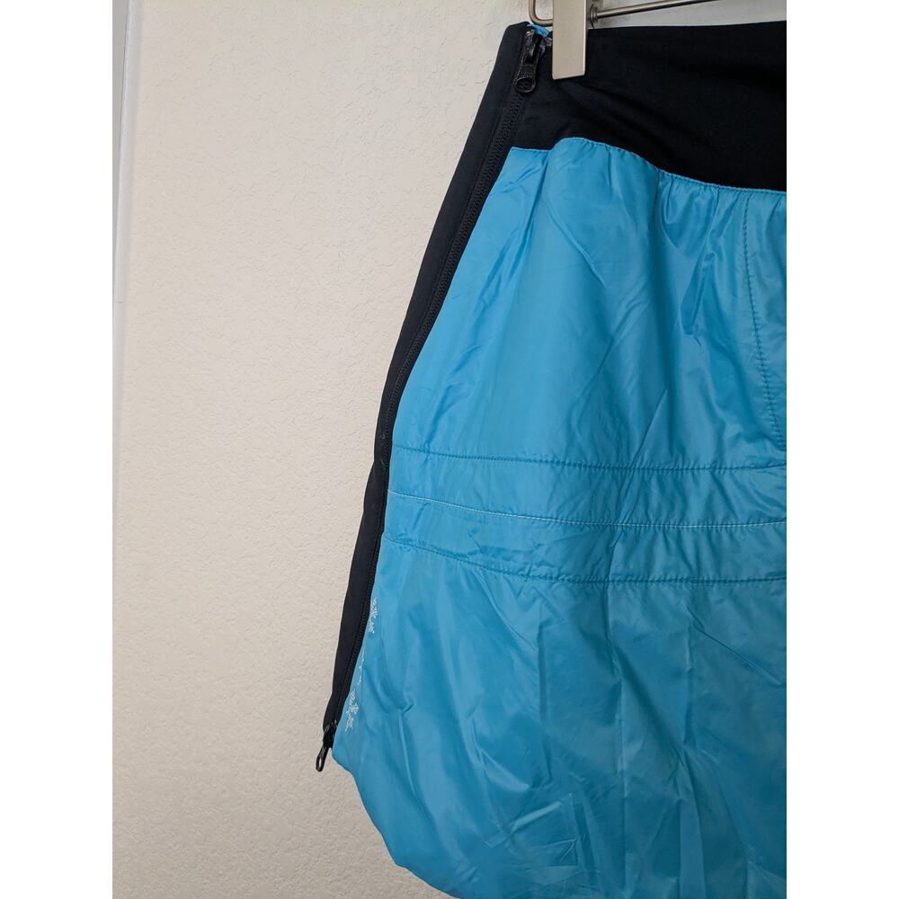 SWIX Cross Country Ski Mini Puffer Skirt Black Turquoise Womens Size Small - Picture 7 of 9